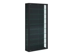 Best VCM Caixa de exposição de vidro pendurada | Vitrine de vidro com vidro de segurança ESG | Dimensões: A. 114 x L. 59 x P. 18 cm | Vitrosa Maxi (Preto) Multicor