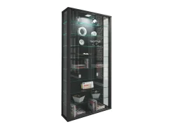 Best VCM Caixa de exposição de vidro pendurada | Vitrine de vidro com vidro de segurança ESG | Dimensões: A. 114 x L. 59 x P. 18 cm | Vitrosa Maxi (Preto) Multicor