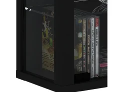 Best VCM Caixa de exposição de vidro pendurada | Vitrine de vidro com vidro de segurança ESG | Dimensões: A. 114 x L. 59 x P. 18 cm | Vitrosa Maxi (Preto) Multicor