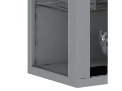 Vitrina|VCM Caixa de exposição de vidro pendurada | Vitrine de vidro com vidro de segurança ESG | Dimensões: A. 91 x L. 59 x P. 18 cm | Vitrosa Mini (prata) Multicor