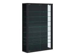 Discount VCM Caixa de exposição de vidro pendurada | Vitrine de vidro com vidro de segurança ESG | Dimensões: A. 91 x L. 59 x P. 18 cm | Vitrosa Mini (Preto) Multicor