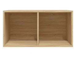 vidaxl Caixa discos vinil 71x34x36cm derivados madeira carvalho sonoma^ Móvel De Arrumação
