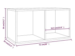 Móvel De Arrumação|vidaxl Caixa discos vinil 71x34x36cm derivados madeira sonoma Cinzento