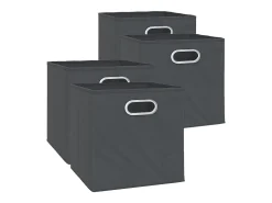 Acessórios De Arrumação|Vicco Caixa dobrável antracite 30x30x30 Cinza antracite