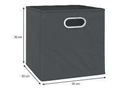 Acessórios De Arrumação|Vicco Caixa dobrável antracite 30x30x30 Cinza antracite