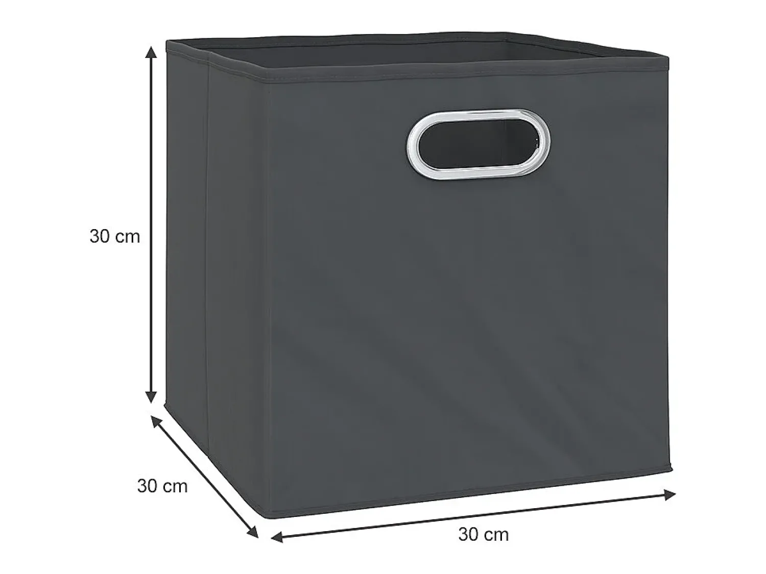 Acessórios De Arrumação|Vicco Caixa dobrável antracite 30x30x30 Cinza antracite