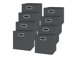Vicco Caixa dobrável antracite 30x30x30^ Acessórios De Arrumação