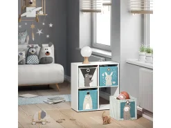 Vicco Caixa dobrável -cinza 30x30x30^ Acessórios De Arrumação