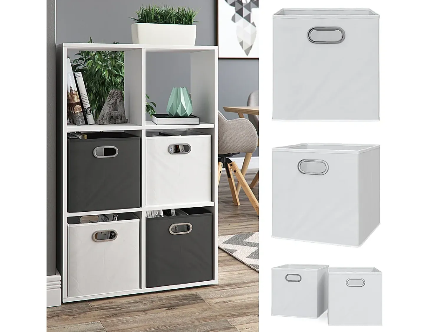Acessórios De Arrumação|Vicco Caixa dobrável 30x30x30 Branco