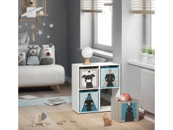 Acessórios De Arrumação|Vicco Caixa dobrável cinza/ 30x30x30 Azul