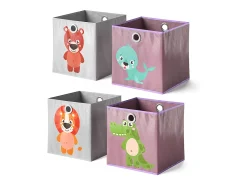 Acessórios De Arrumação*Vicco Caixa dobrável cinza/roxo 30x30x30 Violeta