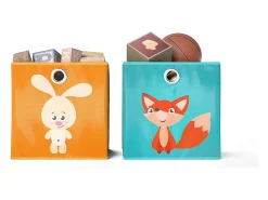 Acessórios De Arrumação*Vicco Caixa dobrável laranja/azul 30x30x30 Cor de laranja