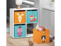 Acessórios De Arrumação*Vicco Caixa dobrável laranja/azul 30x30x30 Cor de laranja