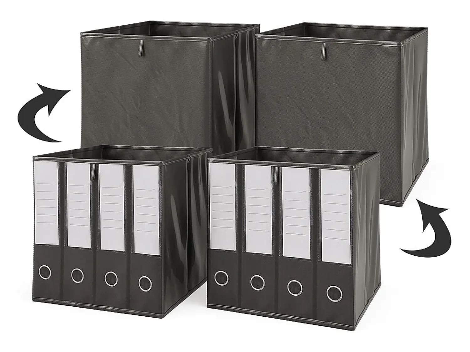 Acessórios De Arrumação*Vicco Caixa dobrável 30x30x30 Preto