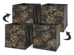 Vicco Caixa dobrável /dourado 30x30x30^ Acessórios De Arrumação