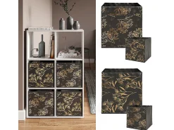 Vicco Caixa dobrável /dourado 30x30x30^ Acessórios De Arrumação