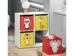 Acessórios De Arrumação*Vicco Caixa dobrável /amarelo 30x30x30 Vermelho
