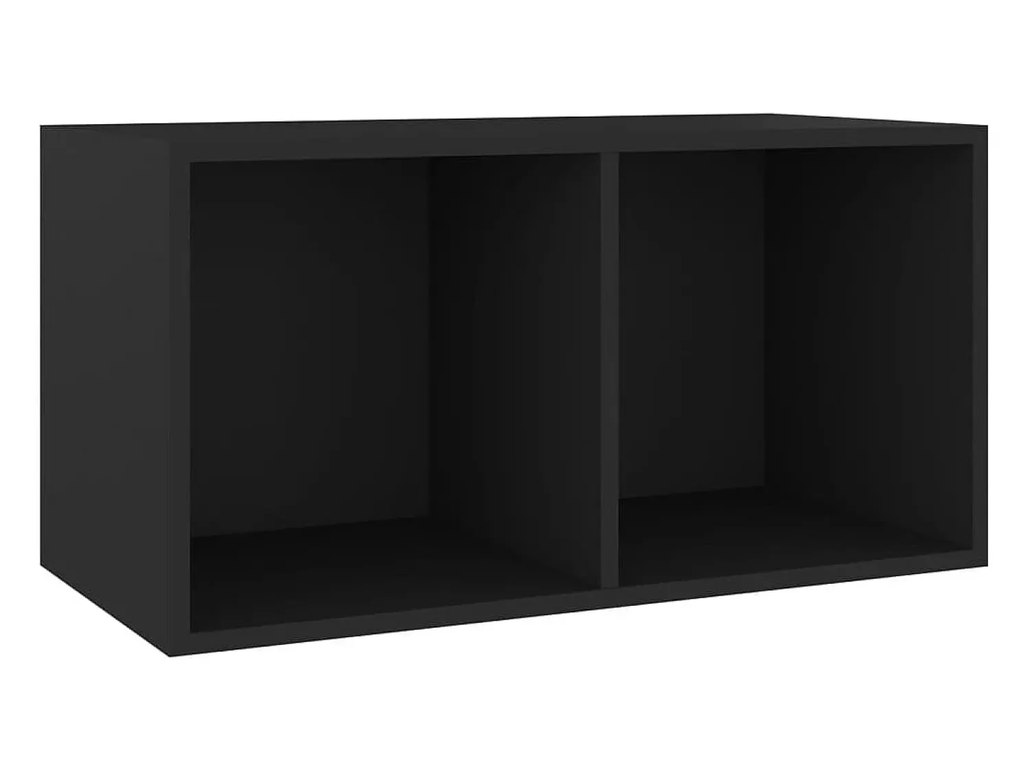 Móvel De Arrumação*vidaxl Caixa p/ discos de vinil 71x34x36 cm derivados de madeira Preto