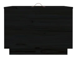 Acessórios De Arrumação*vidaxl Caixas de arrumação com tampas 3 pcs pinho maciço Preto