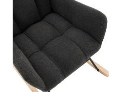 Poltrona|KOMHTOM Cama acolchoada para adulto 180 x 1426 cm, sem cabeceira, com faixa LED (monocromática), base com suspensão hidráulica, bege. Cinzento