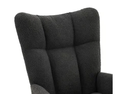 Poltrona|KOMHTOM Cama acolchoada para adulto 180 x 1426 cm, sem cabeceira, com faixa LED (monocromática), base com suspensão hidráulica, bege. Cinzento
