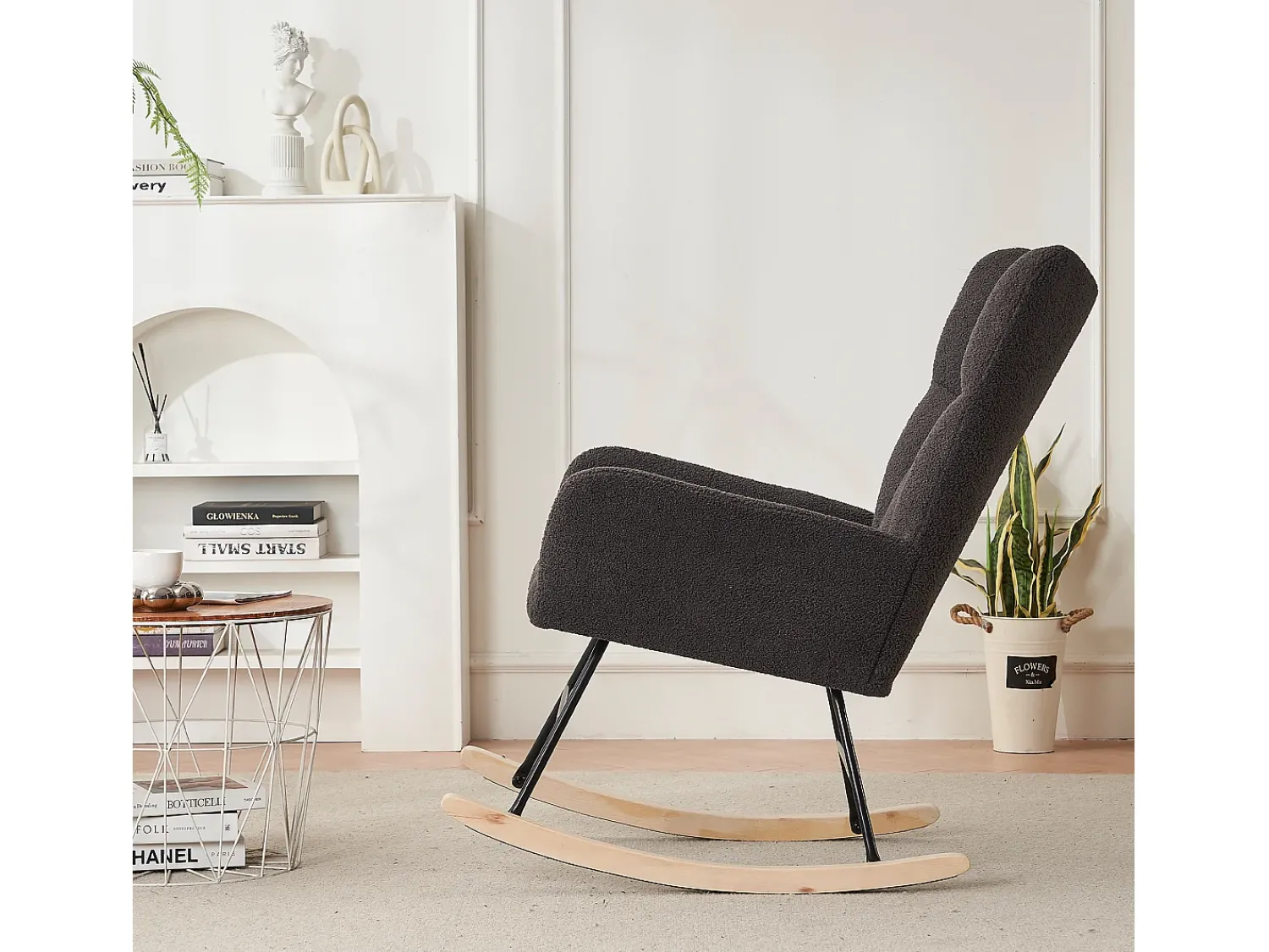 Poltrona|KOMHTOM Cama acolchoada para adulto 180 x 1426 cm, sem cabeceira, com faixa LED (monocromática), base com suspensão hidráulica, bege. Cinzento