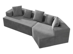 Discount KOMHTOM Cama acolchoada para adulto 180 x 1420 cm, sem cabeceira, com faixa LED (monocromática), base com suspensão hidráulica, bege. Cinzento