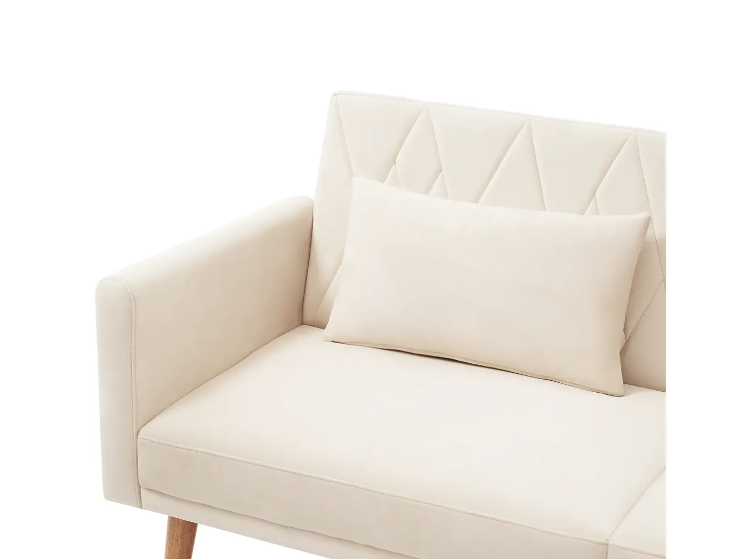 Sofá*KOMHTOM Cama acolchoada para adulto 180 x 1440 cm, sem cabeceira, com faixa LED (monocromática), base com suspensão hidráulica, . Bege