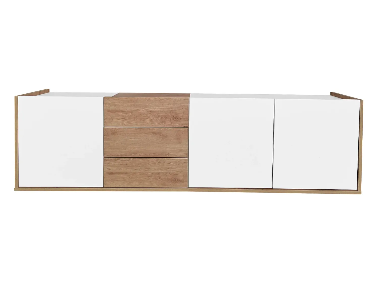 KOMHTOM Cama acolchoada para adulto 180 x 353 cm, sem cabeceira, com faixa LED (monocromática), base com suspensão hidráulica, bege.^ Móvel De Tv