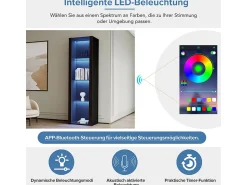 Online KOMHTOM Cama acolchoada para adulto 180 x 352 cm, sem cabeceira, com faixa LED (monocromática), base com suspensão hidráulica, bege. Preto