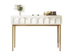 KOMHTOM Cama acolchoada para adulto 180 x 312 cm, sem cabeceira, com faixa LED (monocromática), base com suspensão hidráulica, bege.^ Consola