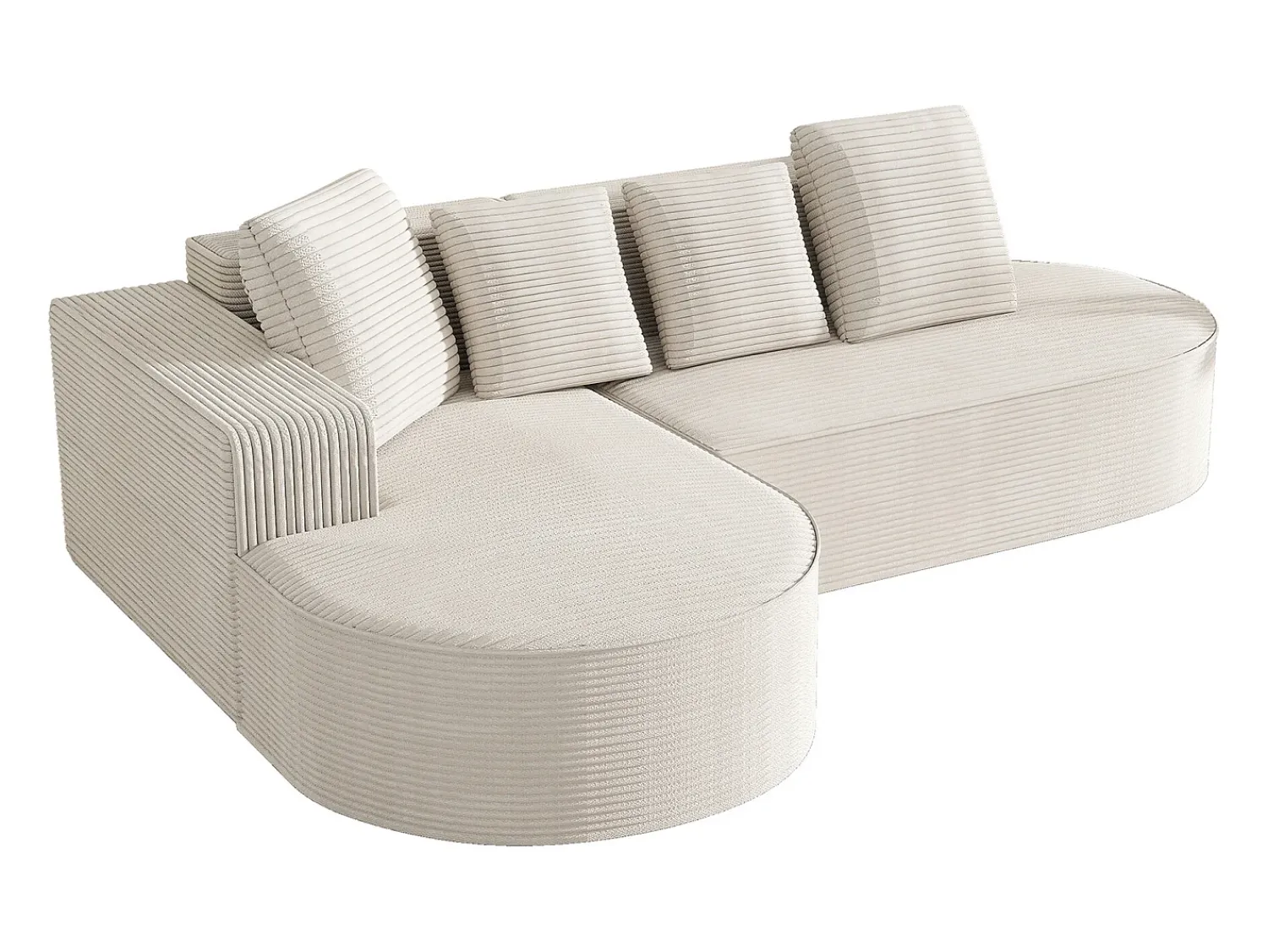 KOMHTOM Cama acolchoada para adulto 180 x 1424 cm, sem cabeceira, com faixa LED (monocromática), base com suspensão hidráulica, bege.^ Sofá