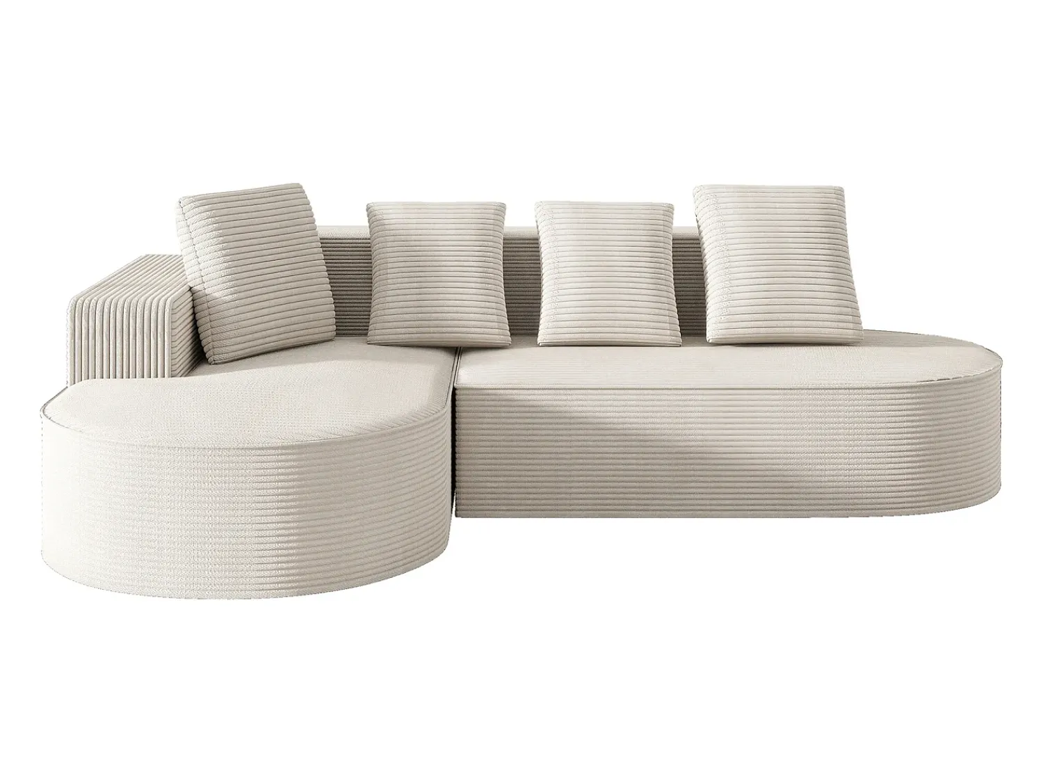 KOMHTOM Cama acolchoada para adulto 180 x 1424 cm, sem cabeceira, com faixa LED (monocromática), base com suspensão hidráulica, bege.^ Sofá