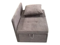 Hot Cama estofada, sofá-cama, sofá multifuncional 3 em 1 em linho, ajustável Cinzento