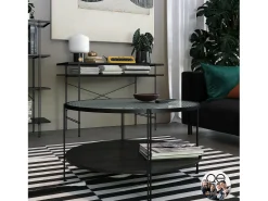 Dorel Home Camilo | Mesa de centro de 60 cm com aspeto de mármore^ Mesa De Centro
