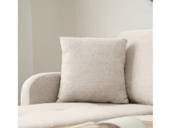 Sofá*ModernLuxe Canapé d'angle avec méridienne - 3 places - tissu en coton et lin - Beige Bege