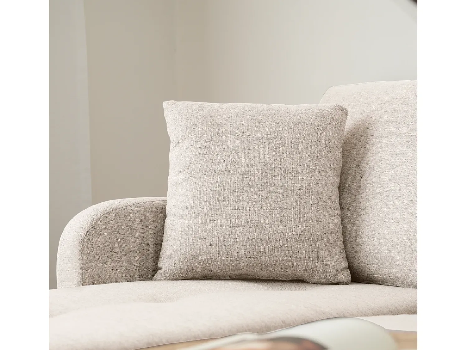 Sofá*ModernLuxe Canapé d'angle avec méridienne - 3 places - tissu en coton et lin - Beige Bege