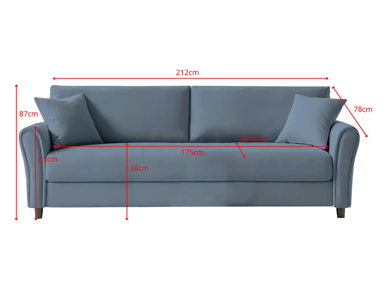 Sofá*Concept-Usine Canapé direito de 4 lugares em veludo cotelê cinza escuro LUCERNE - Confortável, elegante e contemporâneo Cinzento