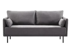 Sofá|Habitat et jardin Canapé fixe tissu "Rudy" - 180,5 x 78 x 52 cm - 3 lugares - Gris foncé Cinzento