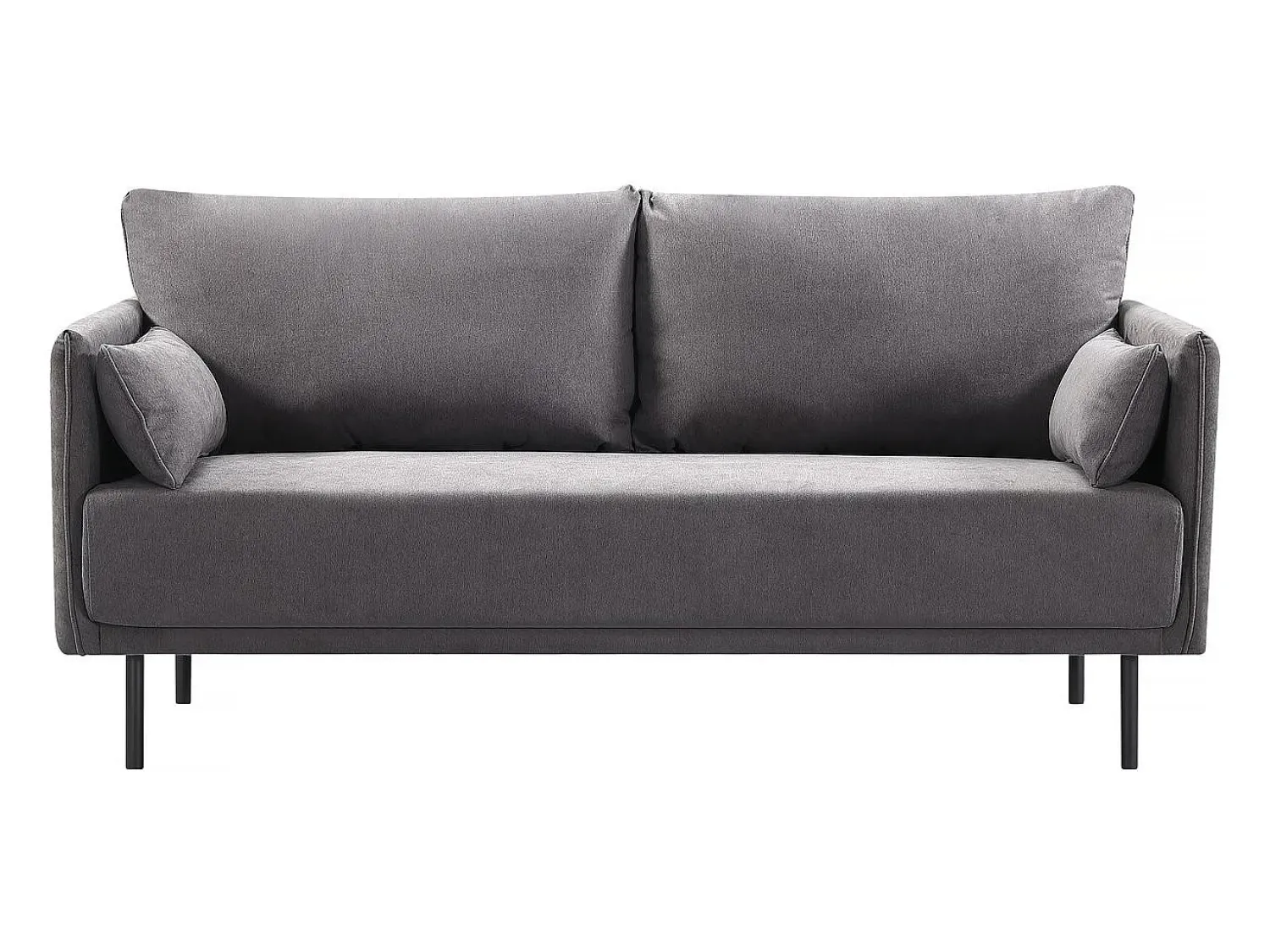 Sofá|Habitat et jardin Canapé fixe tissu "Rudy" - 180,5 x 78 x 52 cm - 3 lugares - Gris foncé Cinzento