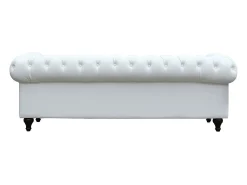 Sofá|Habitat et jardin Canapé fixo Chesterfield "Aliza" - 208 x 82 x 70 cm - 3 lugares - Branco