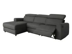 Sofá*Loft24 Capena | Sofá Chaise Lounge 3 Lugares Esquerdo Cinzento