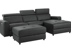 Loft24 Capena | Sofá Chaise Lounge 3 Lugares Elétrico Direito Cinzento