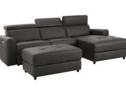 Sofá|Loft24 Capena | Sofá Chaise Lounge 3 Lugares Elétrico Direito Castanho