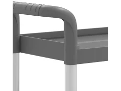 Móvel De Arrumação*vidaxl Carrinho c/ 3 prateleiras 77x34x72 cm alumínio Cinzento