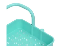 vidaxl Carrinho cozinha 3 prateleiras ferro/ABS 42x35x85 cm turquesa^ Móvel De Arrumação