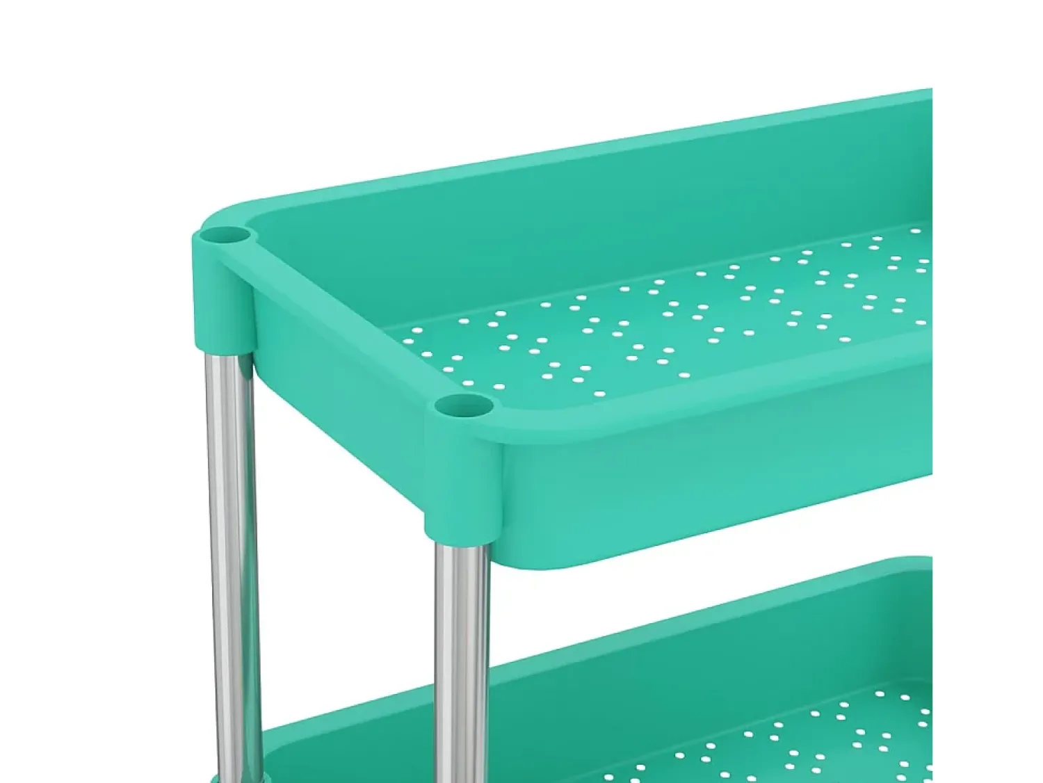Móvel De Arrumação|vidaxl Carrinho cozinha 5 prateleiras ferro/ABS 42x29x128 cm turquesa Verde