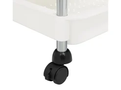 Móvel De Arrumação*vidaxl Carrinho cozinha c/ 5 prateleiras ferro/ABS 42x29x128 cm Branco