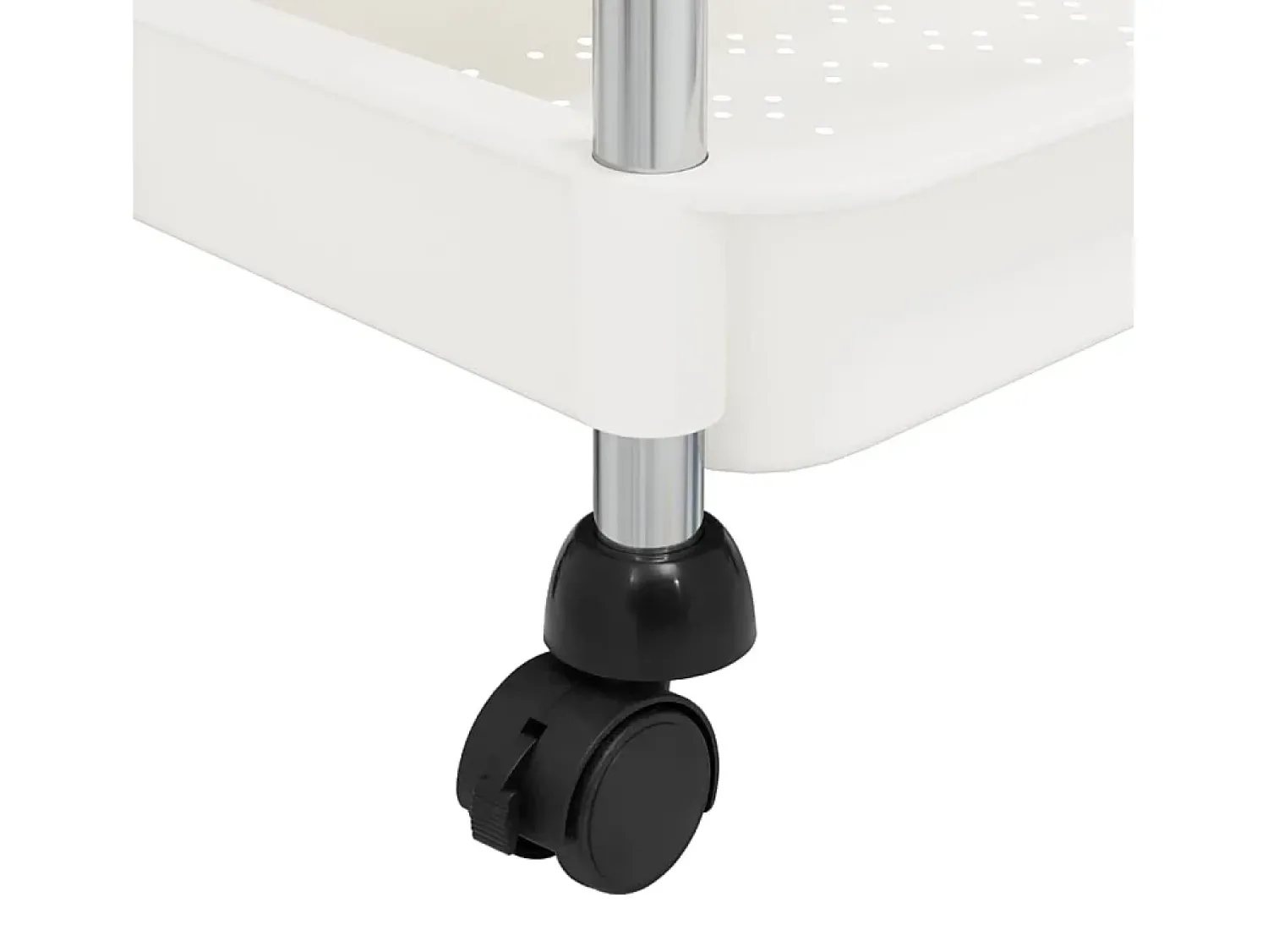 Móvel De Arrumação*vidaxl Carrinho cozinha c/ 5 prateleiras ferro/ABS 42x29x128 cm Branco