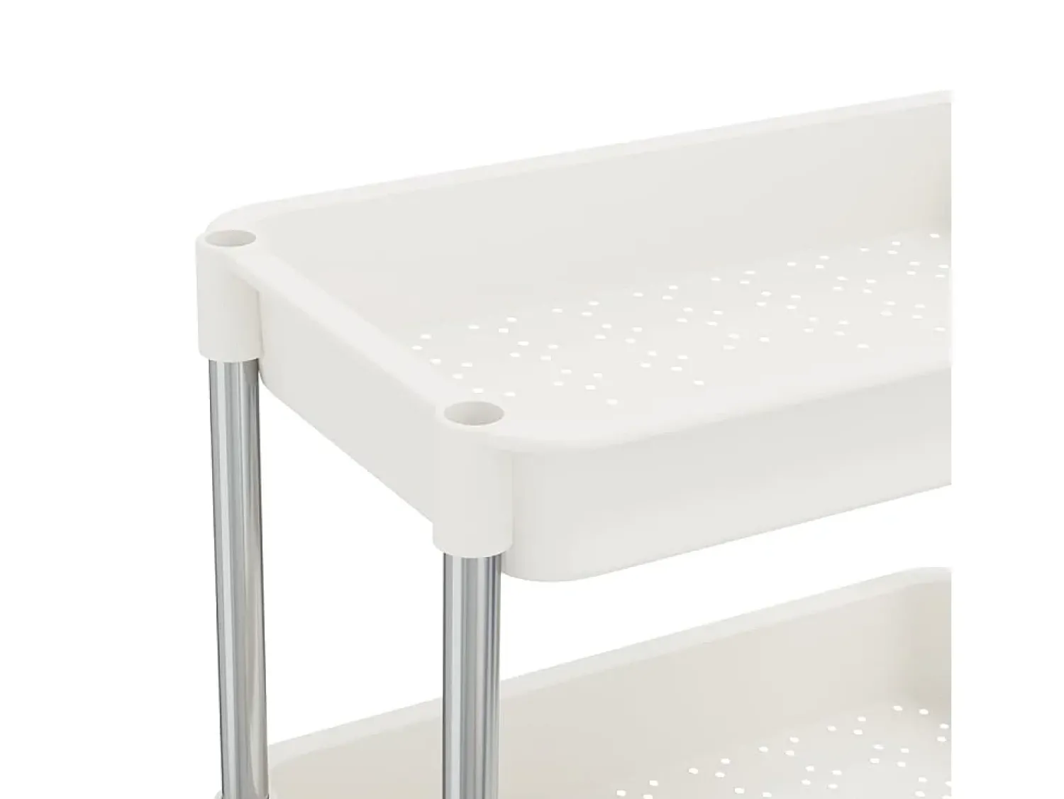 Móvel De Arrumação*vidaxl Carrinho cozinha c/ 5 prateleiras ferro/ABS 42x29x128 cm Branco